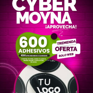 Cyber MOYNA: ¡600 Adhesivos 4x4 cms resistentes al agua!