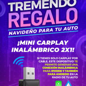 Mini CarPlay Inalámbrico 2x1 - RUDO